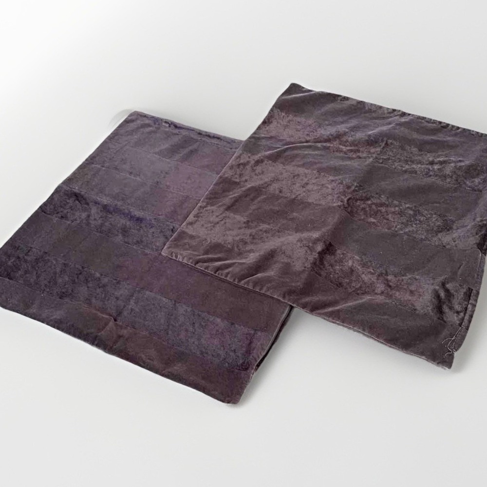 2 IKEA PIPRANKA Cushion Pillow Cover 20" x 20" Dark Grey Velvet Soft Satin Matte